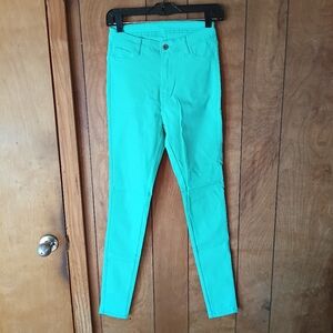Dear Scarlett Green High Waist Skinny Pants Women’s Size M Pull On Stretch
